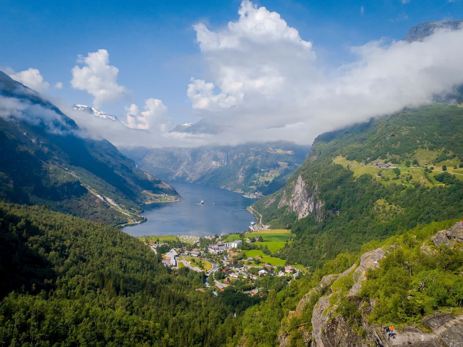 Norwegian Fjord And Mountains Geiranger, Norway