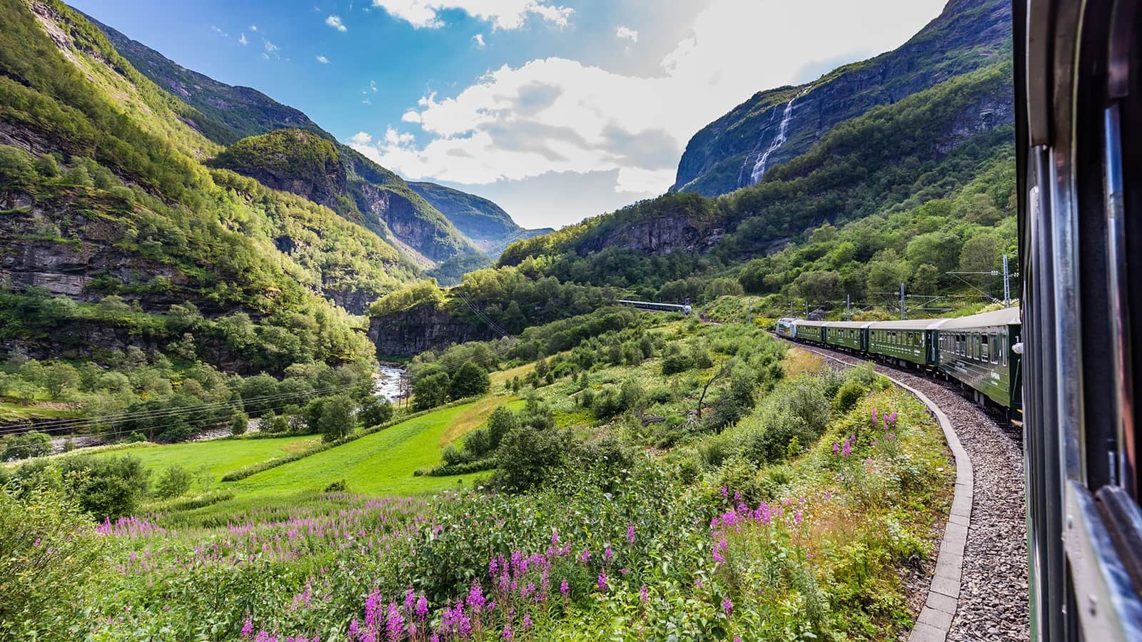 Valley views on the Flams Railway, Norway