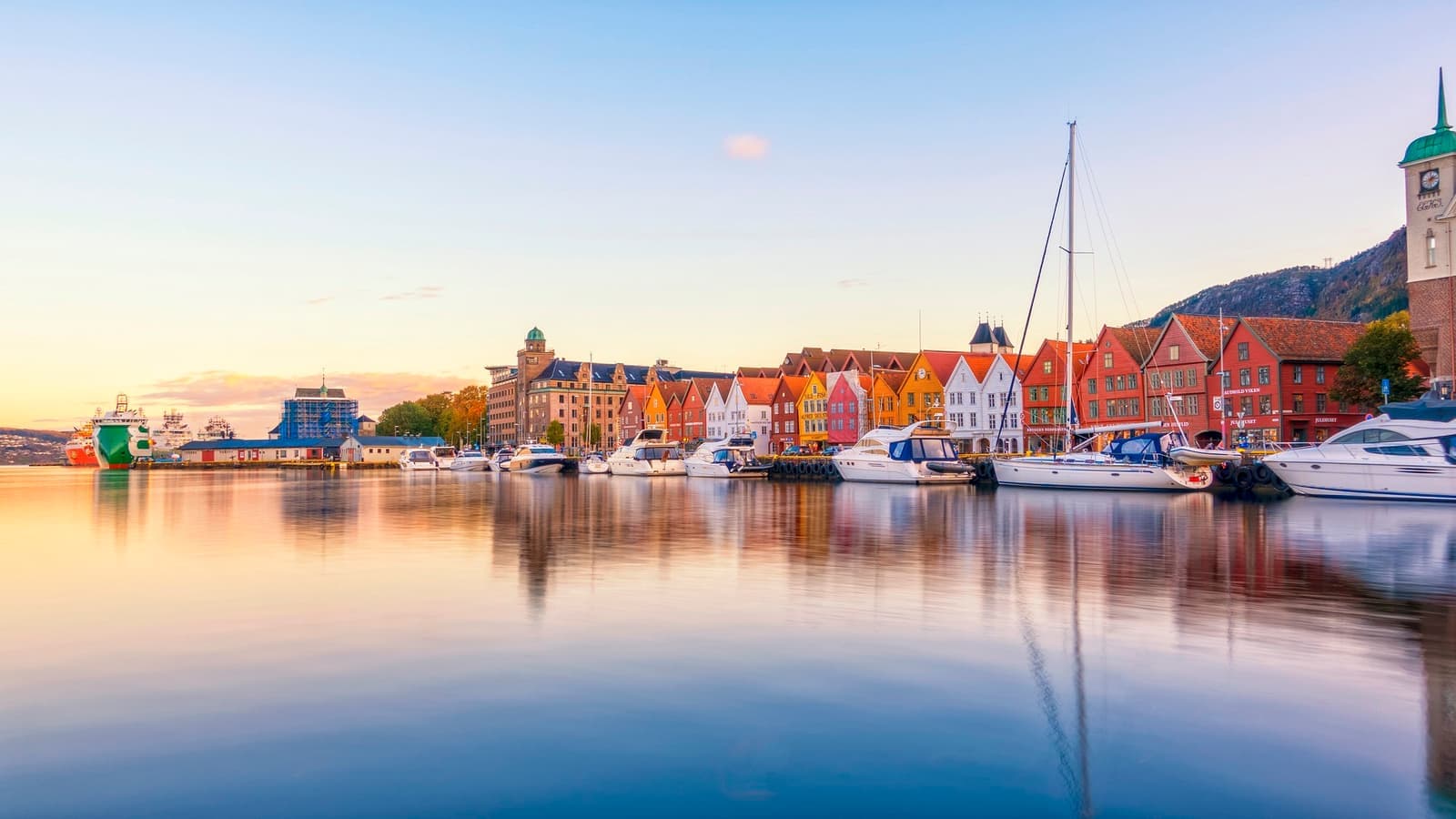 Harbour at Bryggen in Bergen, Norway