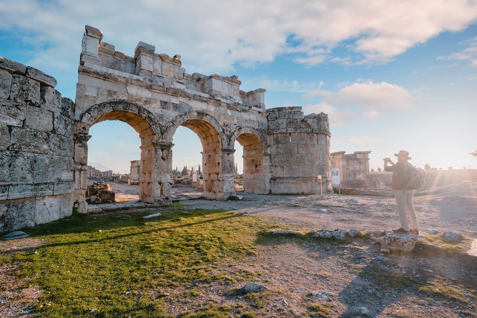 Ancient Ruins in Hierapolis Pamukkale, Turkey