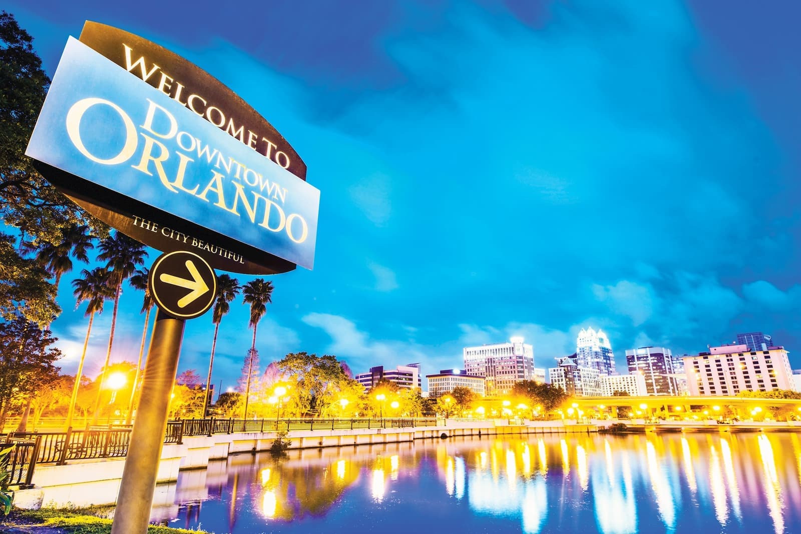 Downtown Orlando sign in Orlando, USA