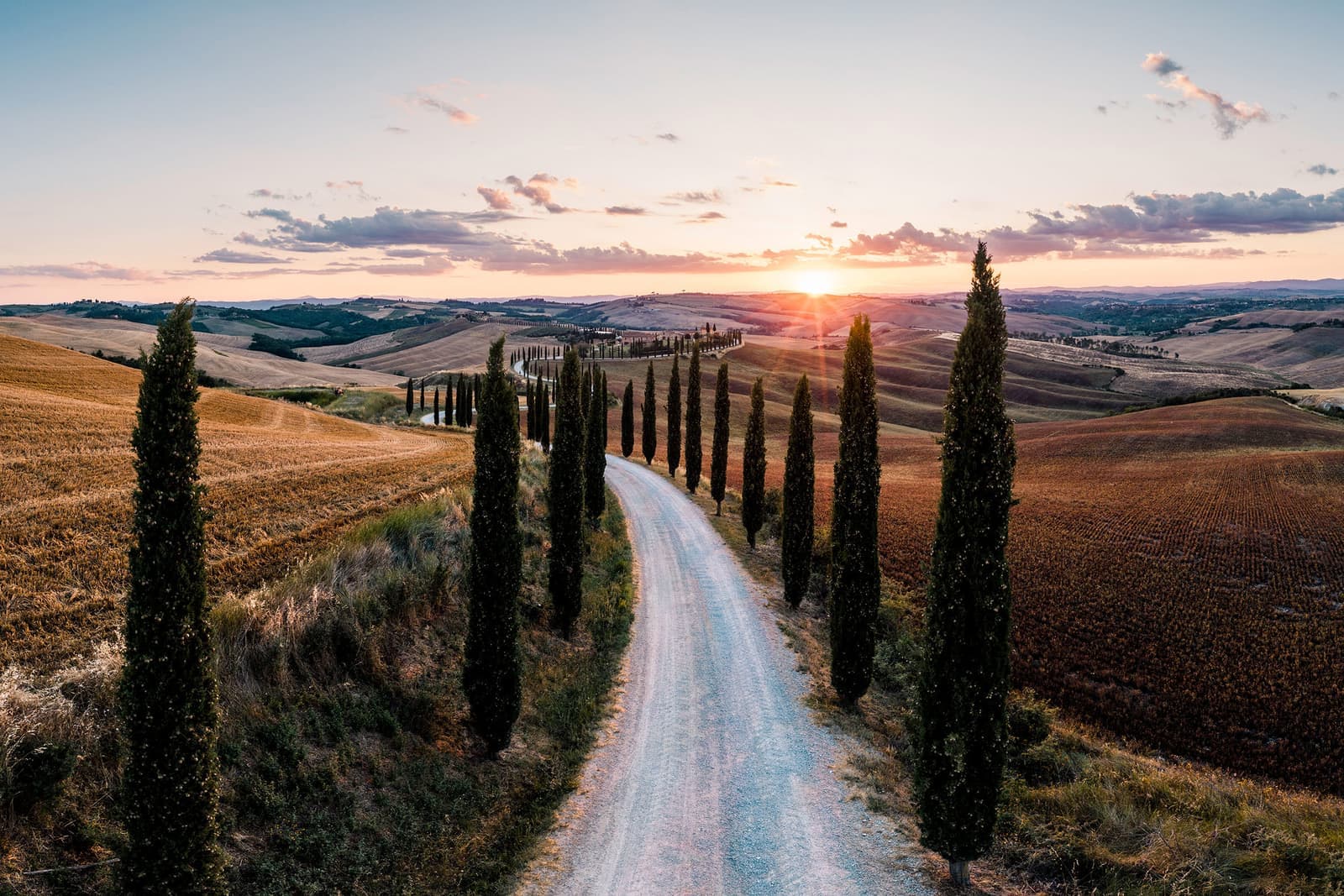 Sunset Fields, Tuscany, Italy