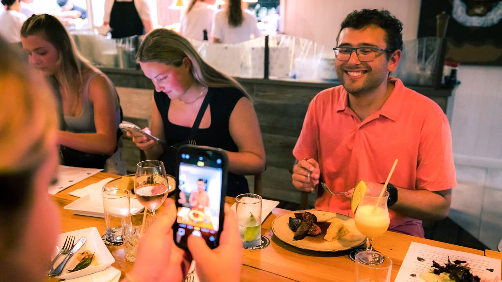 Travellers enjoying a meal in Cairns, Australia
